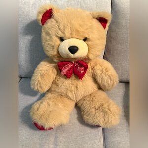 Gigantic Plush Teddy Bear with Red Accents